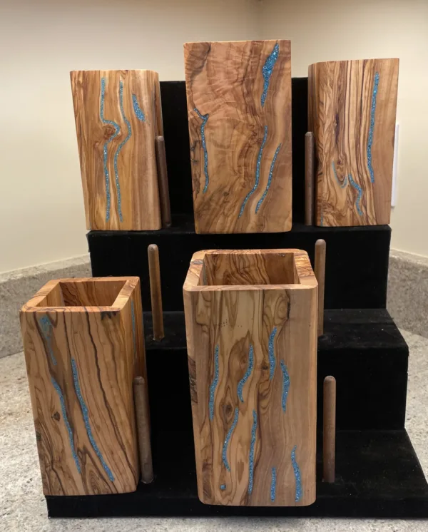 Olive Wood Utensil Holders