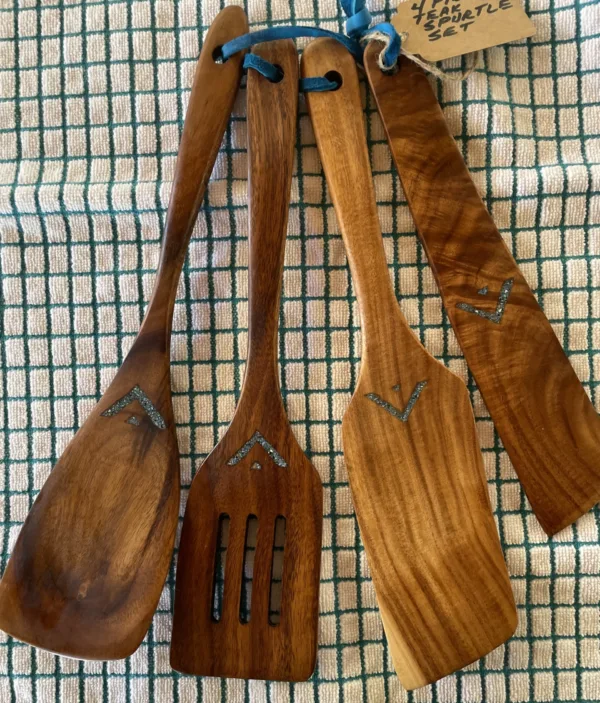 4 Piece Teak Spurtle Set