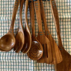 7 Piece Teak Utensil Set