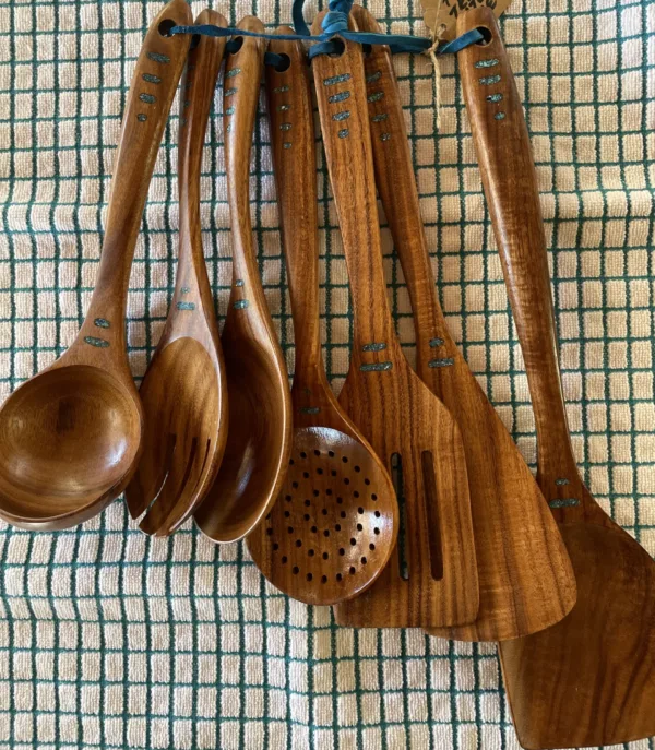 7 Piece Teak Utensil Set