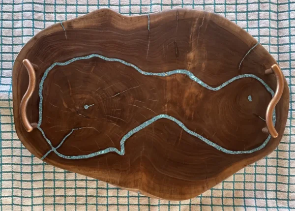 Live Edge Black Walnut Charcuterie Board- "Free Flow" Design