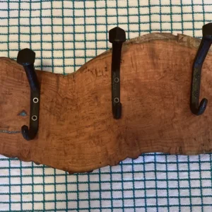 5 Hook Mesquite Live Edge Coat Rack- "Minimal" Design