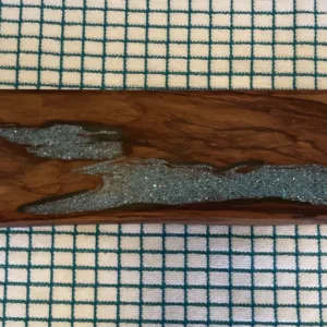 Pecan Magnetic Knife Holder - "River" Design