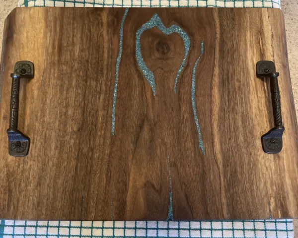 Live Edge Black Walnut Charcuterie Board- "Beginnings" Design