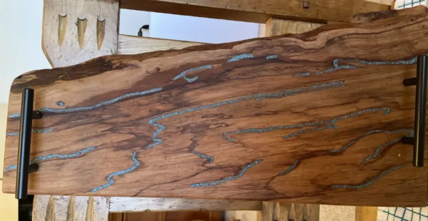 Live Edge Pecan Charcuterie Board- "Flows" Design