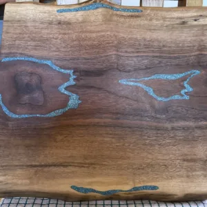 Live Edge Black Walnut Special Combo Board- "Charcuterie + Cutting" Design