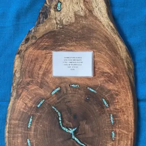 Live Edge Mesquite Charcuterie Board- "Oval/Thumb Hole" Design