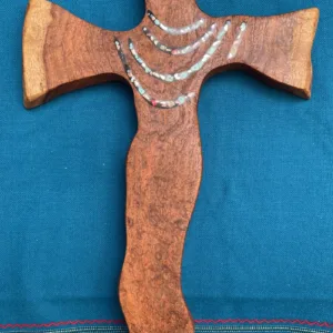 Live Edge Mesquite Cross- "4 Strand Necklace" Design