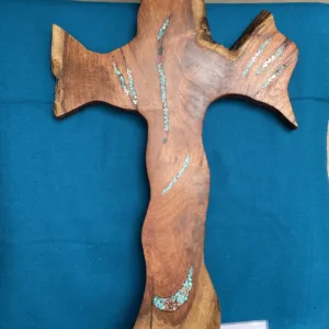 Large Live Edge Mesquite Cross- "The Chosen" Design