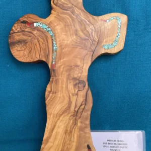 Olive Wood Cross- "Rounded" Design