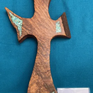 Live Edge Mesquite Cross-"Heart" Design