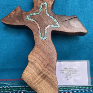 Live Edge Black Walnut Cross- "Dove" Design