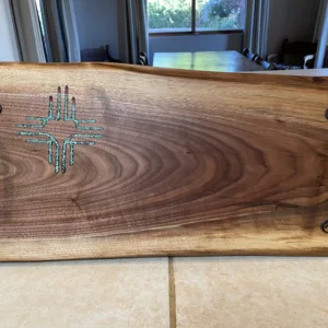 Live Edge Black Walnut Charcuterie Board- "Zia" Design