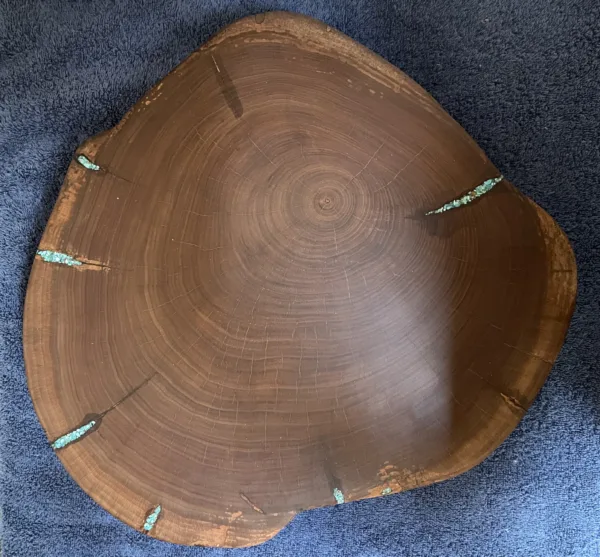 Black Walnut Lazy Susan- "Edges" Design