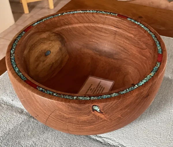 Live Edge Mesquite Bowl-  "Decorative Edge" Design